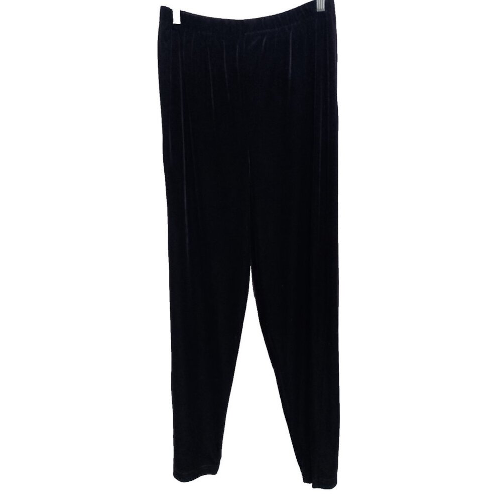 Vintage 90s Karen Kane Womens Wide‎ Leg Pants Size 8 Purple Velvet Whimsygoth